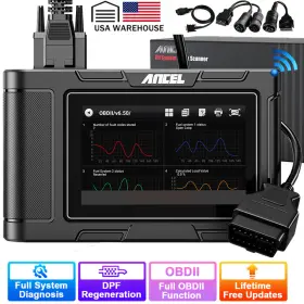 Obd2 Ancel 611677788728 Diesel Truck Code Reader Scanner All System Dpf Regen For Cummins Paccar Engines