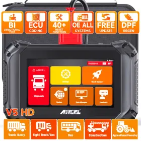 Pro3s Ancel 784300975809 V5 Hd Heavy Duty Truck Diesel Obd Diagnostic Scanner Dpf Regen Ecu Coding
