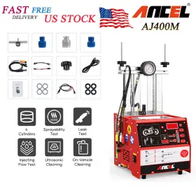 4-cylinders Ancel Aj400-m Aj400m Fuel Injector Ultrasonic Cleaner Motorcycle Tester