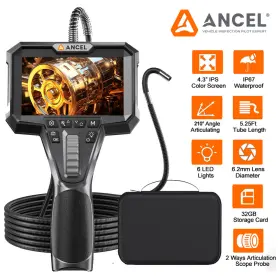 An301 Ancel 210 Articulating Endoscope Inspection Camera 1080p Hd Borescope