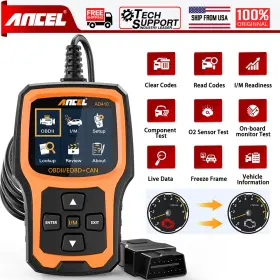 Ancel-ad410 Ancel Ad410 Obd2 Scanner Auto Code Reader Car Diagnostic Tool Check Engine Fault