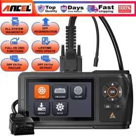 Ancel-hd431 Ancel Hd431 Heavy Duty Truck Scanner Dpf Regen Reset Car Diagnostic Scan Tool
