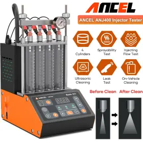 Anj400 Ancel Fuel Injector Ultrasonic Petrol Car Nozzle Cleaner And Tester Cleaning Machine Kit