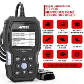 Bz700 Ancel Nt510 Obd2 Scanner Car Code Reader Diagnostic Tool Fit For Mercedes Benz
