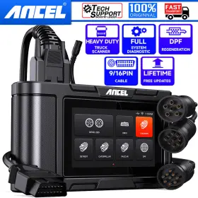 Hd3400 Ancel Full System Heavy Duty Truck Scanner Dpf Regen Diesel Diagnostic Scan Tool