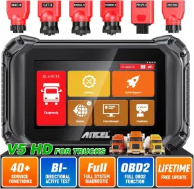 Hdt301 Ancel V5 Hd 24v Heavy Duty Truck Scanner Semi Full System Bidirection Scan