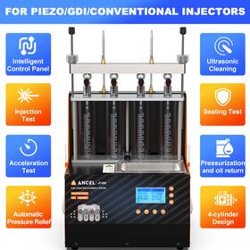 Ancel Jc400 Automotive Fuel Injector Cleaner Tester Machine For Pfi Gdi Piezo