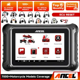Obd2 Ancel Mt700 Mt500 Scanner Motorcycle Diagnostic Tool Engine Abs Oil Srs Reset Ecu