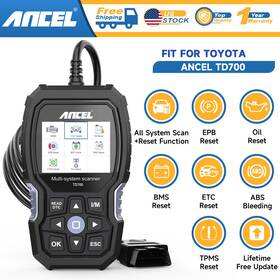 Ancel Td700 Nt510 Car Diagnostic Scan Tool All System Obd2 Scanner Tpms Relearn