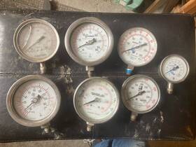 Ashcroft 9049-06 Vintage Automotive Repair Diagnostic Tool Pressure Gauge. Lot Of 7 - Untested