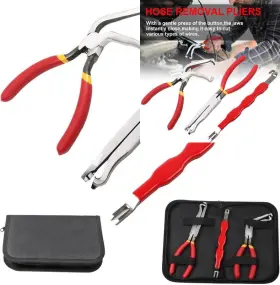Asusara 799904480147 3 Pcs Automotive Electrical Connector Disconnect Pliers Carbon Red Color