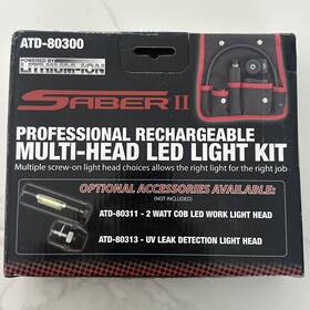 Atd Tools Atd-80300 New Saber Ii Professional Rechargeable Multi-head Led Light Kit 80300