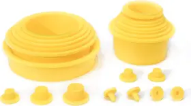 Autoline Pro 605620262847 Premium Automotive Cap Plugs Kit - 23 Piece Set Yellow