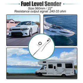 Automall Tech 766549079562 22 Inch 560mm Boat Fuel Sending Unit Marine Gas Water Level Gauge Sensor 240-33ohms