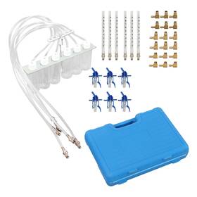 Backye Bck70554k 6 Cylinder Diesel Injector Flow Meter Tester Kit Common Rail Adaptor Leak Test