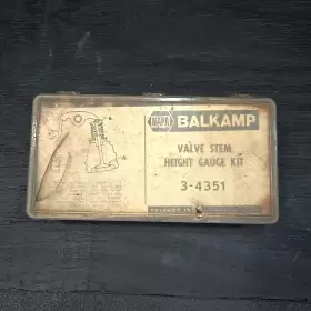 3-4351 Balkamp Valve Stem Height Gauge Kit Napa With Case Guide No 1-6 Vintage