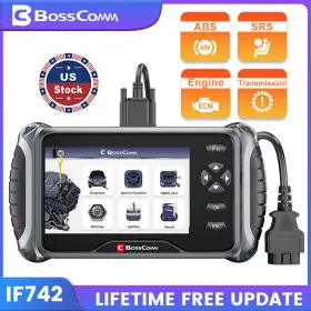 If742 Bc Bosscomm Diagnostic Scanner Obd2 Car Code Reader Abs Engine Transmission Srs Epb