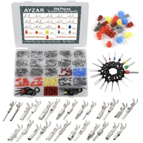 Dinstudio500 Brand Ayzar 500pcs Connector Pins Kit Terminal Pin Automotive Car Electrical Multicolor