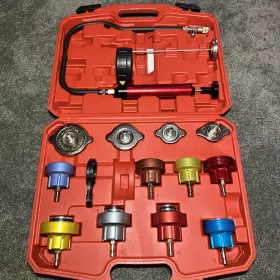 Caprpt14 Cal Hawk 14pc Aluminum Cap Auto Leakage Cooling System And Radiator Pressure Tester Kit
