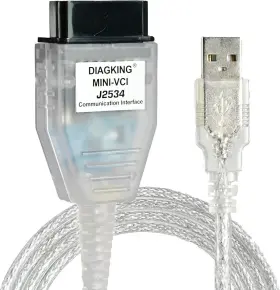 43237-179359 Diagking Mini Vci J2534 Tis Standard 16 Pin Usb To Obd2 Cable