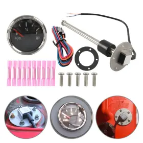 Dictorcoltd 550748677823 Marine Boat Fuel Water Tank Level Sensor 52mm Gauge 0-190ohms
