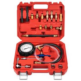 Dkwoeshg B100117 Fuel Injector Tester And Pump Pressure Gauge Kit 0140 Psi Universal Automotive