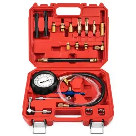 B100117 Dkwoeshg Fuel Injector Tester And Pump Pressure Gauge Kit 0140 Psi Universal Automotive
