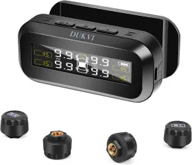 Al-tpms87 Dukvi Rv Tire Pressure Monitoring System With Solar And Usb 4-sensor 87psi