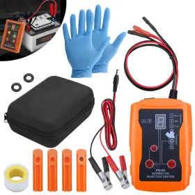Eeekitonline 690770224517 Universal Fuel Injector Tester Cleaner And Adapter Diy Cleaning Tools Kit Set 12v