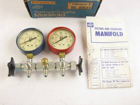 Everco A9550 Nos Vintage A/c Hvac Manifold Gauge Set