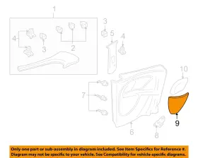 5s4z6120105aaa Ford Oem 05-07 Focus Quarter Panel Interior Trim-map Pocket