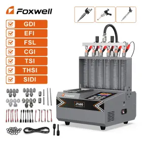 6-cylinders Foxwell Jt600 6cylinder Gdi Piezo Fsi Ultrasonic Fuel Injector Cleaner Tester Cleaning