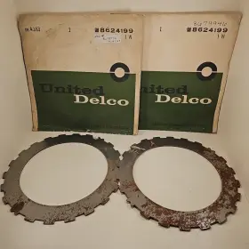 8679946 Gm / United Delco 8624199 Lot Of 2 Nos Oem Corv. Cadillac Turbo 400 Steel Wave Disc