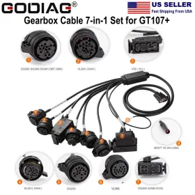 A01sf380-full Godiag Gearbox Cable 7-in-1 For V30/ Dq200/ Dl501/ Vl300/ Vl381/ Dq500/ Dq250