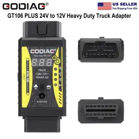 A01so659-b Godiag Gt106 Plus 24v-12v Heavy Duty Truck Adapter Fuel Injector Cleani And Test