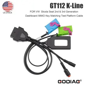 Hksf395 Godiag Gt112 K-line For Skoda Dashboard Immo Key Table Test Platform Cable