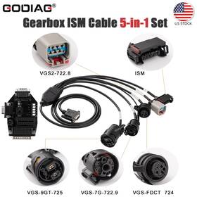 Godiag Hksf422 Gearbox Ism Cable 5-in-1 Set For Mercedes Benz Data Read E-c-u Cloning