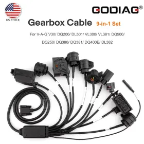 Dq500 Godiag Sf419 Gearbox Cable 9-in-1 Set For Vl300/ Vl381/ Diagnostics Data R&w