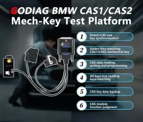 Sk420ukd Godiag For Bmw Cas1/cas2 Mech-key Test Platform Cas Synchronization
