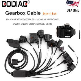 Godiag Ushksf419ea01 Gearbox Cable 9-in-1 Set For V30/dq200/ Dl501/ Vl300/ Vl381/ Dq500/ Dq250