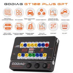 Godiag W01so537-c Gt100 Plus Gpt 24v-12v Obd Ii Break Out Box E-cu Connector Auto Tools
