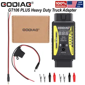 W01so659-b Godiag Gt106 Plus 24v To 12v Heavy Duty Truck Adapter For Cars And Trucks