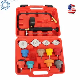 Hp89097 Happy19star 14pcs Radiator Cooling System Pressure Tester Gasket Water Tank Leak Adapter Set