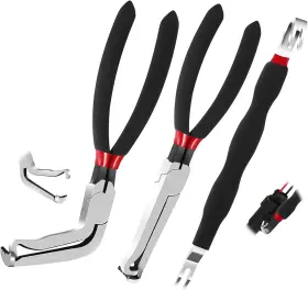Havaro 762203264619 3-piece Electrical Disconnect Pliers Set 60 Angled And Straight Black