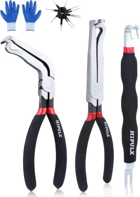 10159 Hipulx 3-piece Electrical Connector Disconnect Pliers Set With Medium Black