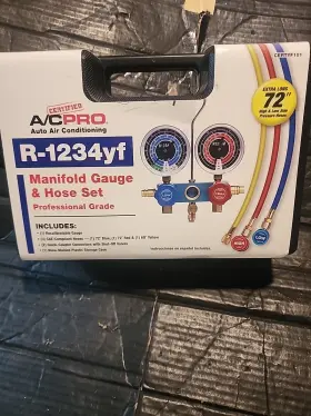 Interdynamics 048168453054 Ac Pro 429 Professional A/c Manifold Gauge And Hose Set