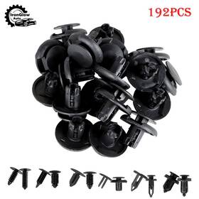 Ironglow Auto Iga105294 192pcs Automotive Push Pin Retainer Assortment Kit Fit For Ford Toyota Honda