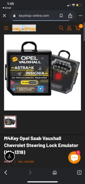 M4-1319 Keyshop Online M4key Opel Saab Vauxhall Chevrolet Steering Lock Emulator