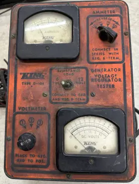 G-104 King Original Vintage Generator Voltage Regulator Tester Old Garage Display #15