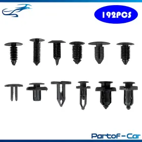 Kte103986 Kinte Tech Automotive Push Pin Retainer Assortment Kit 192pcs For Ford Toyota Honda